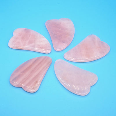 Rose Quartz Gua Sha Face Roller Massage Tool Guasha Stone Body Self Skin Care Spa Anti Aging Facial Beauty Gift Box in rosa