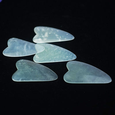 Pulizia del viso Sottile Xiuyan Giada Gua Sha Tavola Guasha Massaggio del corpo del viso Strumento per il massaggio muscolare di tutto il corpo in salone di bellezza