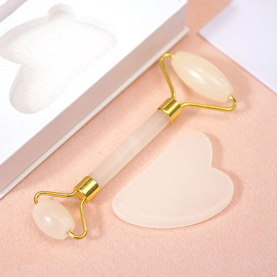 Muscoli del corpo Pietra di giada afgana naturale Gua Sha Scraping Board Guasha Face Roller Gift Box Set Spa Massage Tool Cura della pelle Bellezza facciale