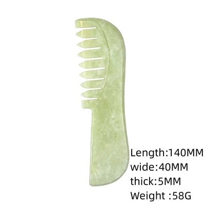 Naturale Xiuyan Giada Gua Sha Scalp Massaggio pettine Giada Pietra cura della testa massaggiatore capelli Guasha strumento di rilassamento per il massaggio del corpo