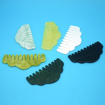 Cuorpi Muscoli Cura della salute 2024 Naturale Xiuyan Giada Gua Sha Scalp Massaggio pettine per dragare meridiani e abbellire la pelle