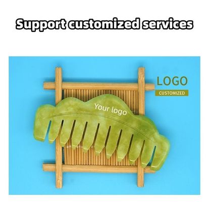 Cuorpi Muscoli Cura della salute 2024 Naturale Xiuyan Giada Gua Sha Scalp Massaggio pettine per dragare meridiani e abbellire la pelle