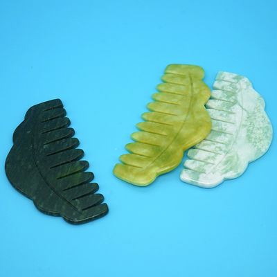 Cuorpi Muscoli Cura della salute 2024 Naturale Xiuyan Giada Gua Sha Scalp Massaggio pettine per dragare meridiani e abbellire la pelle
