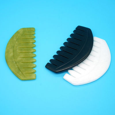 2024 Forma rotonda Xiuyan naturale Giada Gua Sha Massaggio Scalp pettine Cuore massaggiatore massaggiatore per capelli Dredge Meridiani Prodotti più venduti