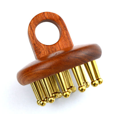 2024 pettine marrone per il massaggio del corpo ottone massaggiatore capelluto spazzola per capelli per la cura dei capelli scavare meridiani e alleviare il mal di testa