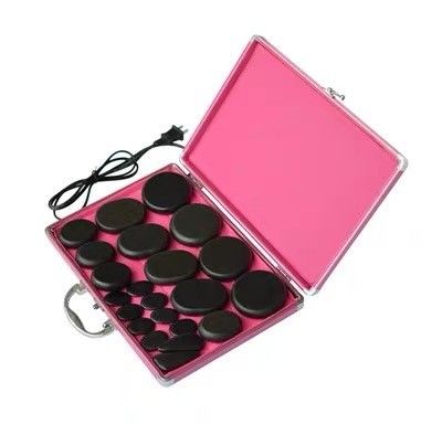 Spa di massaggio del corpo essenziale 22 pezzi Bian Stone Energy Stone Set con compressa termostatica calda automatica e strumenti Guasha