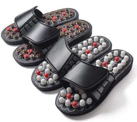 Funzionalità Muscoli Corporei Pietre naturali lucidate pietre pietre anti-slip EVA suole Piedi Massaggio Acupuntura Scarpe da scarpe