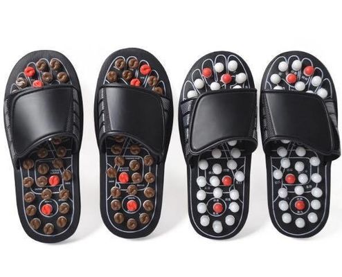 Strumenti per il massaggio Logo personalizzato Disponibile cura sanitaria Agopuntura Scarpe da scarpe massaggiatore di piedi Scarpa con ciottole naturali