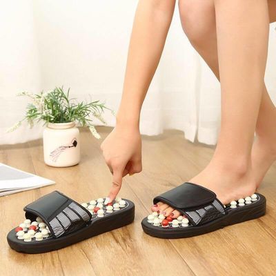 Strumenti per il massaggio Logo personalizzato Disponibile cura sanitaria Agopuntura Scarpe da scarpe massaggiatore di piedi Scarpa con ciottole naturali
