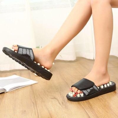 Strumenti per il massaggio Logo personalizzato Disponibile cura sanitaria Agopuntura Scarpe da scarpe massaggiatore di piedi Scarpa con ciottole naturali
