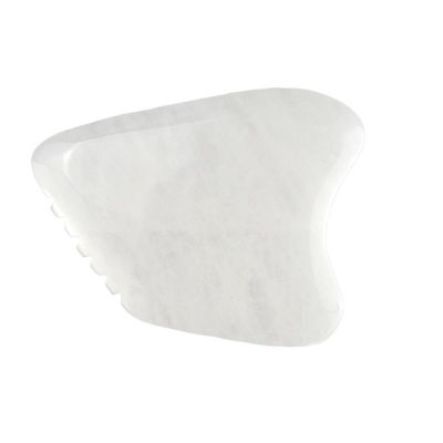 Massaggiatore del corpo Gua Sha Tavola di raschiatura del viso Pietra di giada bianca Guasha Strumento per il viso e SPA attrezzature di massaggio per l'agopuntura