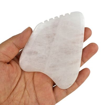 Massaggiatore del corpo Gua Sha Tavola di raschiatura del viso Pietra di giada bianca Guasha Strumento per il viso e SPA attrezzature di massaggio per l'agopuntura