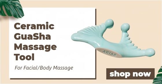 Massaggio muscolare Ceramico Gua Sha Board Anti Cellulite Therapy Machine per Massaggi Faciali Blu
