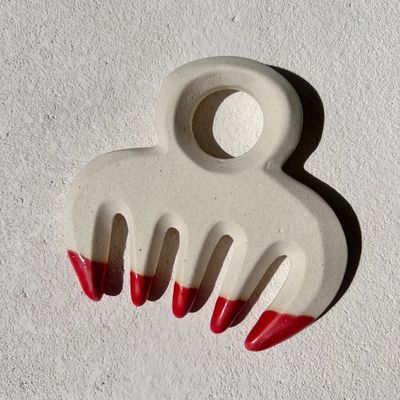 Massaggiatore Faciale Ceramico Gua Sha Scalp pettine di massaggio per la testa Meridiano Dolore Sollievo spazzola per capelli Meridiano Massaggiatore Massaggiatori