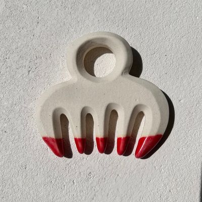 Massaggiatore Faciale Ceramico Gua Sha Scalp pettine di massaggio per la testa Meridiano Dolore Sollievo spazzola per capelli Meridiano Massaggiatore Massaggiatori