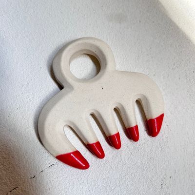 Massaggiatore Faciale Ceramico Gua Sha Scalp pettine di massaggio per la testa Meridiano Dolore Sollievo spazzola per capelli Meridiano Massaggiatore Massaggiatori