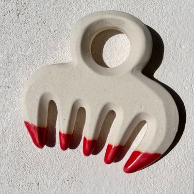 Massaggiatore Faciale Ceramico Gua Sha Scalp pettine di massaggio per la testa Meridiano Dolore Sollievo spazzola per capelli Meridiano Massaggiatore Massaggiatori