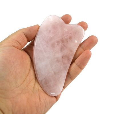 Strumento di massaggio muscolare 2024 Rose Quartz Gua Sha Natural Crystal Skin Guasha Massaggiatore di bellezza per facelifting e anti-invecchiamento