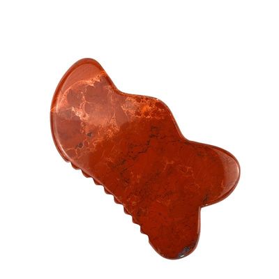 Logo personalizzato disponibile dal 2024 Pietra di Jaspero Rossa Gua Sha Scraping Massage Board per benefici anti-invecchiamento e rilassamento muscolare