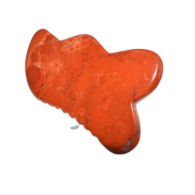 Logo personalizzato disponibile dal 2024 Pietra di Jaspero Rossa Gua Sha Scraping Massage Board per benefici anti-invecchiamento e rilassamento muscolare