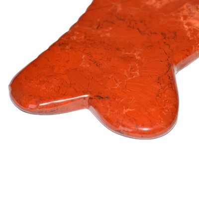 Logo personalizzato disponibile dal 2024 Pietra di Jaspero Rossa Gua Sha Scraping Massage Board per benefici anti-invecchiamento e rilassamento muscolare