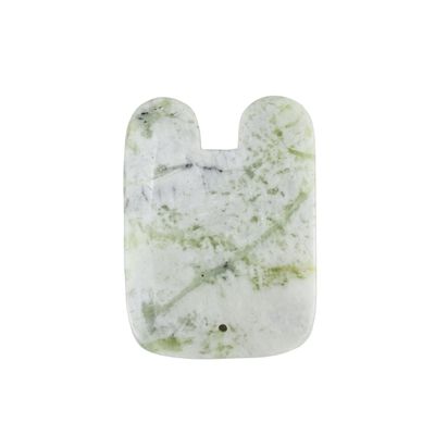 Strumento di massaggio per la bellezza facciale 2024 Forma U Naturale Xiuyan Giada Gua Sha Scraping Board con funzione di massaggio muscolare