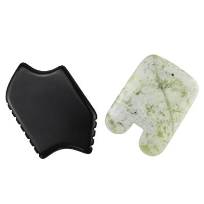 Strumento di massaggio per la bellezza facciale 2024 Forma U Naturale Xiuyan Giada Gua Sha Scraping Board con funzione di massaggio muscolare