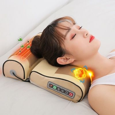 2023 Disegno Massaggio Corporeo Shiastu Vibrating Heating Electric Back Massager Pillow With Heat Infrared Fisioterapia Funzione