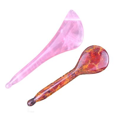 2024 Equipaggiamento popolare per il massaggio del corpo Rose Quartz Guasha Acupressione Reflessologia Penna Acupuntura Terapia Strumento Gua Sha