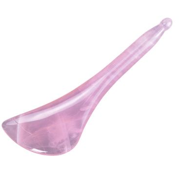 Strumento di massaggio corporeo Rose Quartz Gua Sha Pen Disponibile Logo per il pugno di agopuntura facciale e oculare