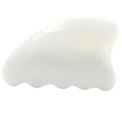 Disponibile il logo personalizzato di White Jade Gua Sha Stone Facial Massager per il trattamento anti-invecchiamento