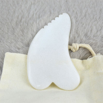 Massaggiatore del corpo Gua Sha Scraping Massaggio Strumento Giada Bianca Guasha Scraper di Tavola Giada Naturale