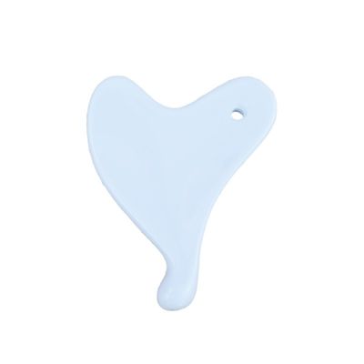 2024 Forma di cuore Mini Ceramica Gua Sha Massaggio strumento per il lifting facciale e riduzione delle rughe Logo personalizzato disponibile