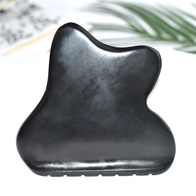 Scalp Massaggio Testa Guasha Strumento Giada Gua Sha Pietra con Natura Bianstone Nero Faccia Proprietà Guasha