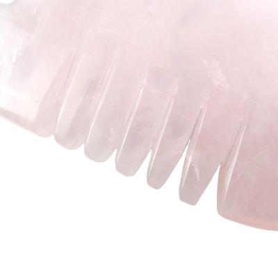 Rose Quartz Gua Sha Scalp Massaggio pettine Strumento per massaggiare la testa Strumenti auto cura della pelle Spa Facial lifting attrezzature di bellezza