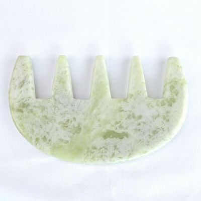 Massaggiatore Faciale Pietra di Giada Gua Sha pettine Testa Scalpo Guasha Massaggio Strumento per Massaggio Intero Corpo Area Logo personalizzato