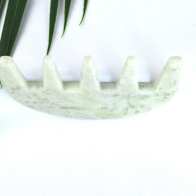 Massaggiatore Faciale Pietra di Giada Gua Sha pettine Testa Scalpo Guasha Massaggio Strumento per Massaggio Intero Corpo Area Logo personalizzato