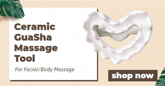 Strumento di massaggio per il drenaggio linfatico in ceramica Gua Sha Scraping