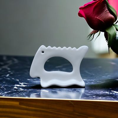Ceramica Gua Sha Facial Tool Scraping Board per il Popolare Disegno Corpo di Artiglio Bianco Massaggiatore Guasha
