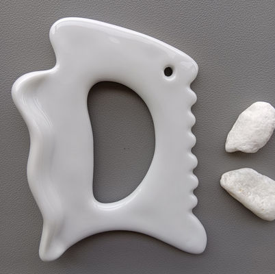 Ceramica Gua Sha Facial Tool Scraping Board per il Popolare Disegno Corpo di Artiglio Bianco Massaggiatore Guasha