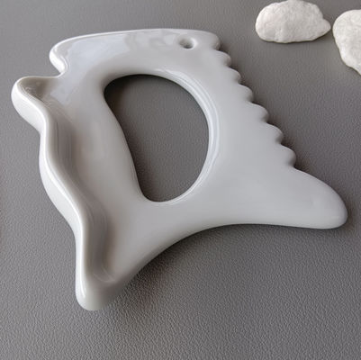 Ceramica Gua Sha Facial Tool Scraping Board per il Popolare Disegno Corpo di Artiglio Bianco Massaggiatore Guasha