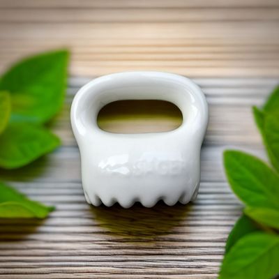Rilassante corpo e viso Scalpo Cura della salute personale Microcristallino Ceramica Gua Sha Strumento di raschiatura con logo personalizzato