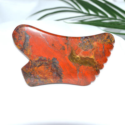 Attrezzatura per il massaggio del corpo Red Mookaite Gua Sha Scraping Board per la cura della pelle facciale