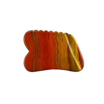 2024 Hot Natural Red Mookaite Jasper Gua Sha Massager Custom Logo Skin Care Anti-Aging Curative Stone Scraping Massaggio Strumenti