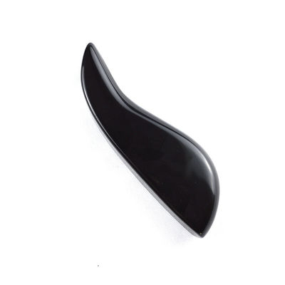 Pietra di Gua Sha a strisce naturali nere di ossidiana per massaggi del corpo e strumento professionale per dimagrimento facciale