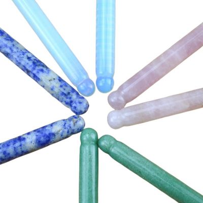Strumenti di massaggio Colorato naturale cristallo Guasha Massaggio Pen Terapia di agopuntura Strumento per la cura della salute del corpo Terapia Gua Sha Massaggio bastone
