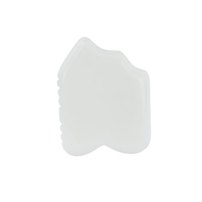 Proprietà attrezzature per il massaggio del corpo giada bianca naturale pietra bianca gua sha strumento di raschiatura per il massaggio per la salute del corpo