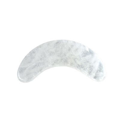2024 forma di luna Quartzo chiaro Gua Sha Scraping Massaggio Guasha Stone Massaggiatore facciale per la salute del corpo e cura della bellezza