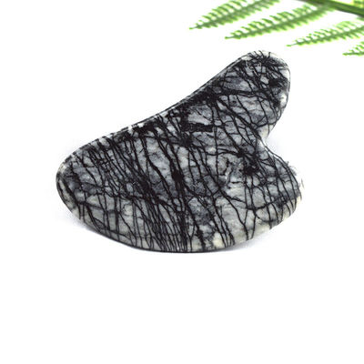 Discarico linfatico corpo intero Forma del cuore Picasso Jasper Gua Sha Scraping Massaggio Guasha Stone Massaggiatore facciale