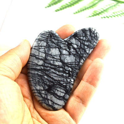 Discarico linfatico corpo intero Forma del cuore Picasso Jasper Gua Sha Scraping Massaggio Guasha Stone Massaggiatore facciale